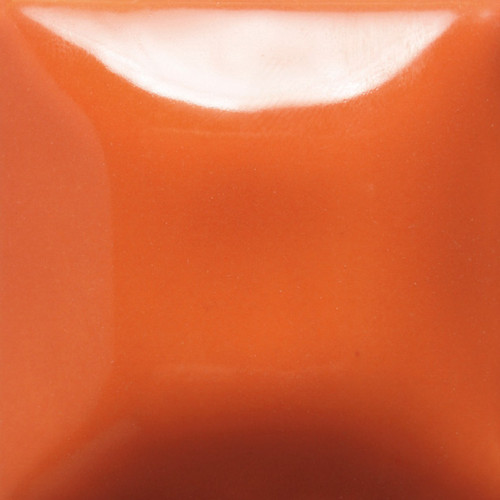 Cone 06: Orange Ya Happy is a heavily pigmented, viscous Stroke & Coatglaze that can be used for brush strokes or opaque coverage. One coat will create a translucent finish with subsequent coats adding opacity. We suggest two to three coats for full opacity and all over coverage. Will fire to a gloss finish without clear glaze.

Cone 6: Opaque. Color slightly lightens.