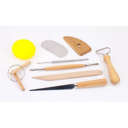 Art Advantage Pottery Tool Kit With Apron 8 Piece Set - 661670193043