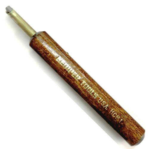 Excellent for cutting potpourri holes, christmas tree holes and more. The tubes have spring loaded aluminum rods which eject the clay. These punches are available in two sizes and are made with brass tubes set in a hardwood handle. <ul><li>HCP1 = 3/16" diameter</li><li>HCP2 = 1/4" diameter</li></ul>