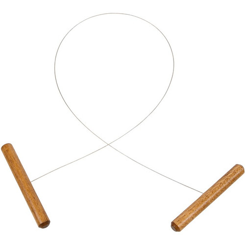 Ideal for slicing and cutting lump clay, as well as trimming pots and other projects on the wheel. Hardwood 3" toggle handles are firmly fastened to approximately 18" of wire/line. The K35 wire is quality stainless steel while a high-strength braided nylon cord is used for the K36.
