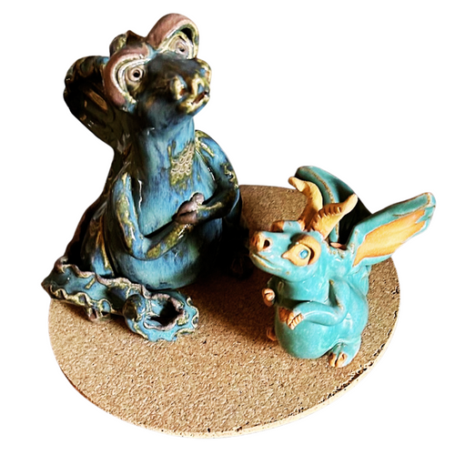Examples of clay dragons you might make during this workshop