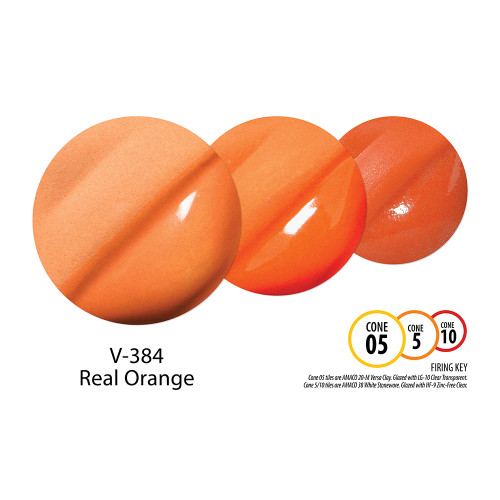V-389 Flame Orange - Stone Leaf Pottery