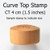 Curve Top Stamp, profile view