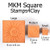 MKM Square Stamp size comparison