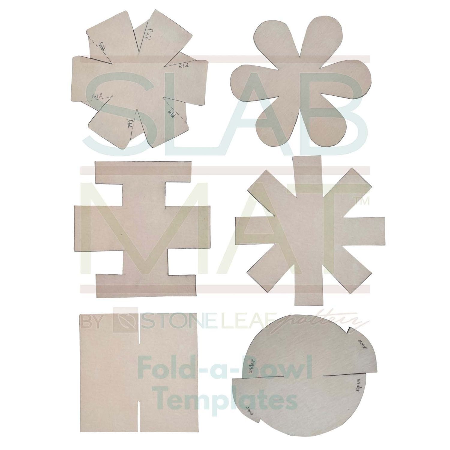 SlabMat Fold-a-Bowl template page 1