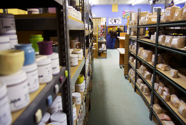 Stone Leaf Pottery store aisle