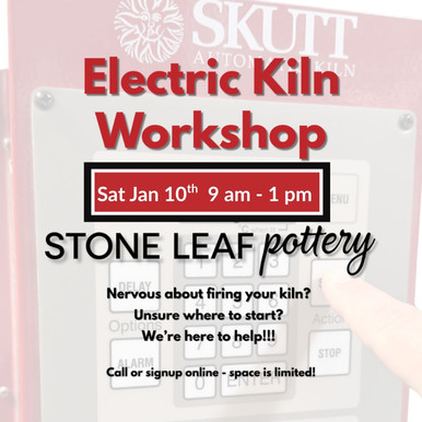 Electric Kiln Workshop for January 10th, 2026