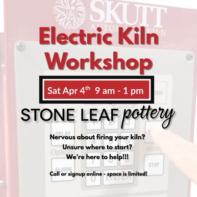Electric Kiln Workshop for April 4th, 2026