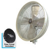 24 Inch Outdoor Wall Mount Oscillating Fan 3-Speed Control on Motor