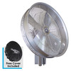 24 Inch Outdoor Wall Mount Oscillating Fan 3-Speed Control on Motor