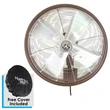 24 Inch Outdoor Wall Mount Oscillating Fan 3-Speed Control on Motor
