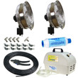 Mist and Go Plus w/ 2- 18" Stainless Mist Fan w/ 5 Nozzles Each