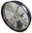 24 Inch Outdoor Wall Mount Oscillating Fan 3-Speed Control on Motor