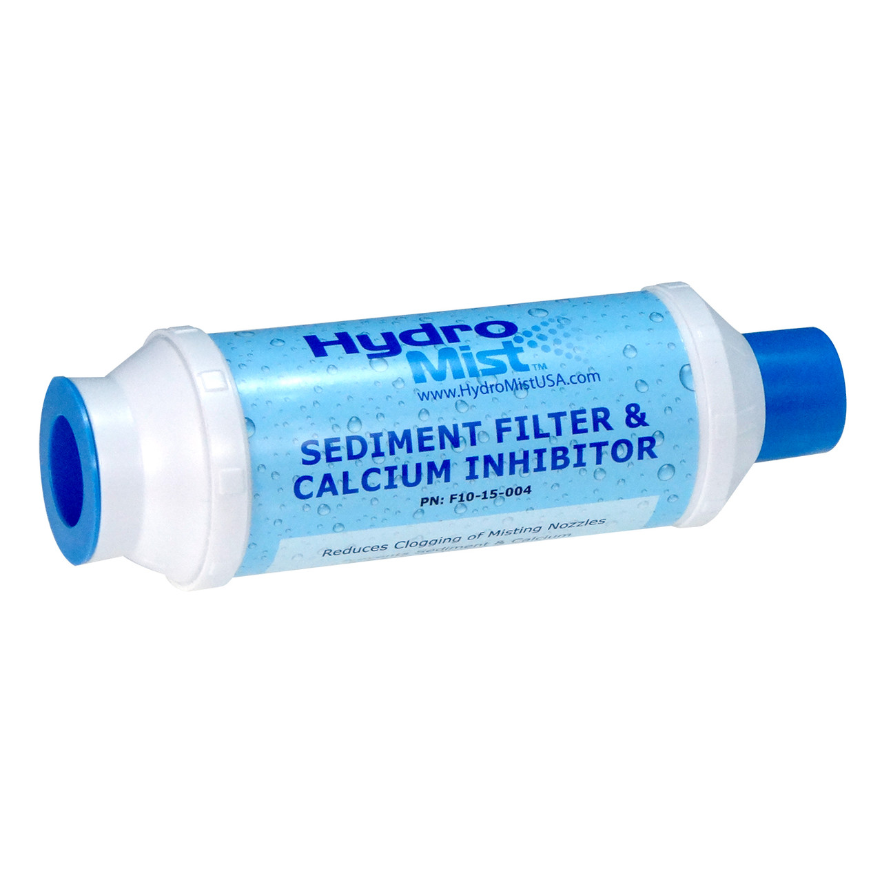 Inline Calcium Inhibitor Filter- Attaches from spigot to standard water  hose - HydroMist