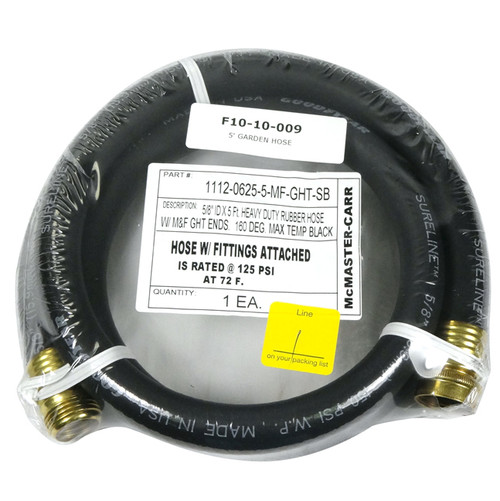 Heavy duty no burst hose for connection of pump to standard water spigot