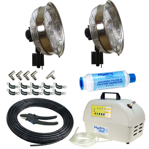 Mist and Go Plus w/ 2- 18" Stainless Mist Fan w/ 5 Nozzles Each