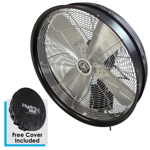 24 Inch Outdoor Wall Mount Oscillating Fan 3 Speed Control on Cord 24 Inch Outdoor Wall Mount Oscillating Fan 3 Speed Control on Cord
