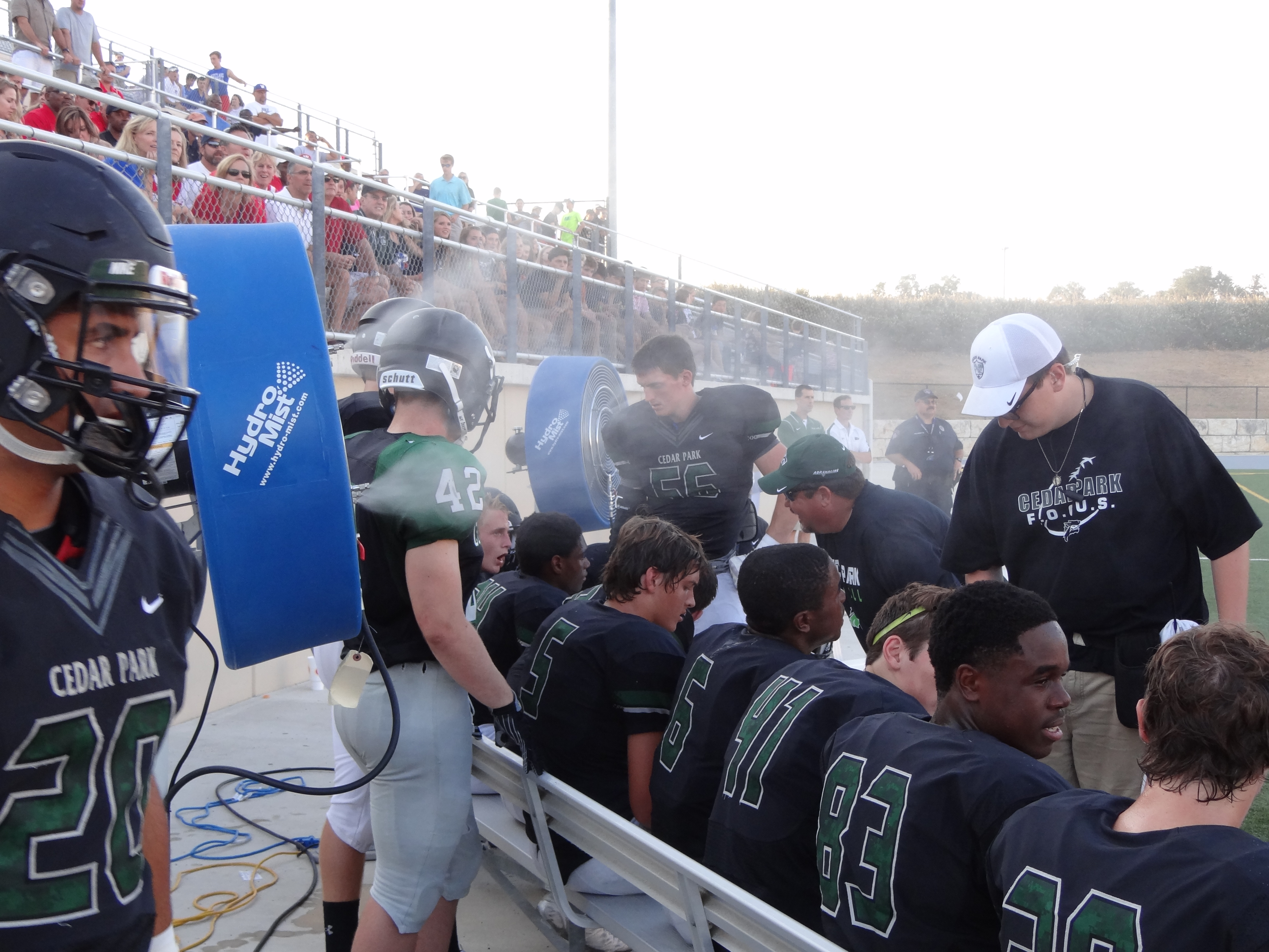 NFL Sideline Misting Fans Now Affordable for High School Football Budgets