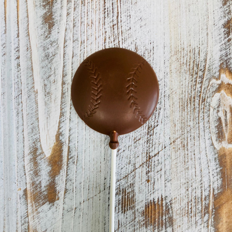 Baseball Sucker in Milk Chocolate