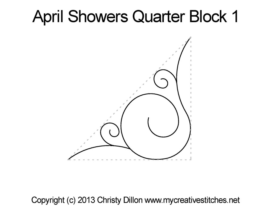 April Showers Quarter Block 1 - My Creative Stitches