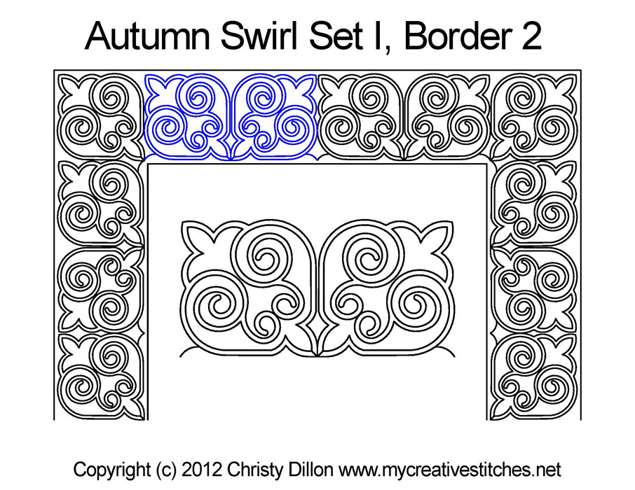 Autumn Swirl Set I Border 2 - My Creative Stitches