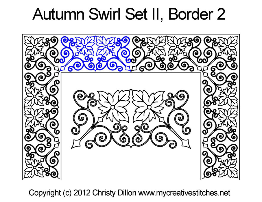 Autumn Swirl Set II Border 2 - My Creative Stitches