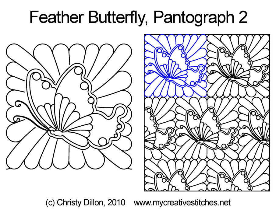 Feather Butterfly Edge-to-Edge 2 - My Creative Stitches