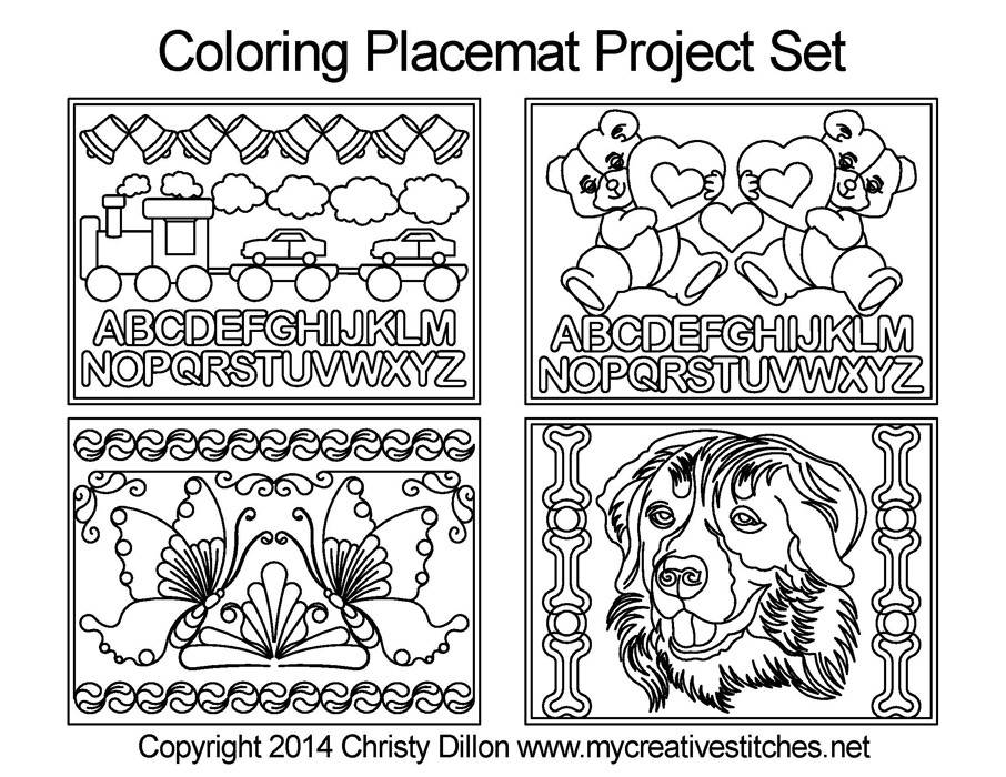 Coloring Placemat Project Set My Creative Stitches