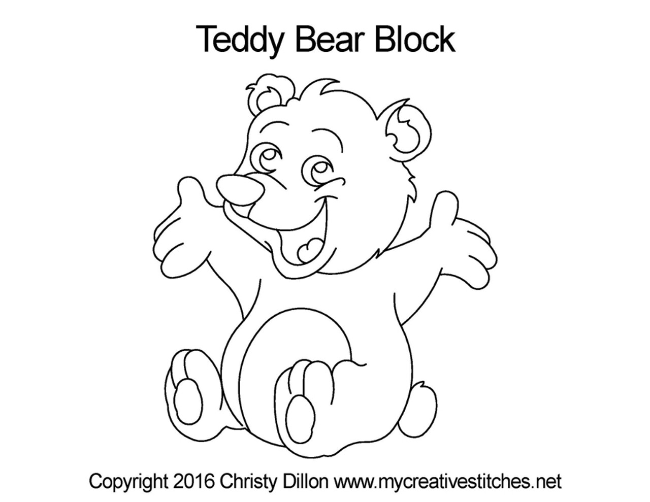 Teddy Bear Block - My Creative Stitches