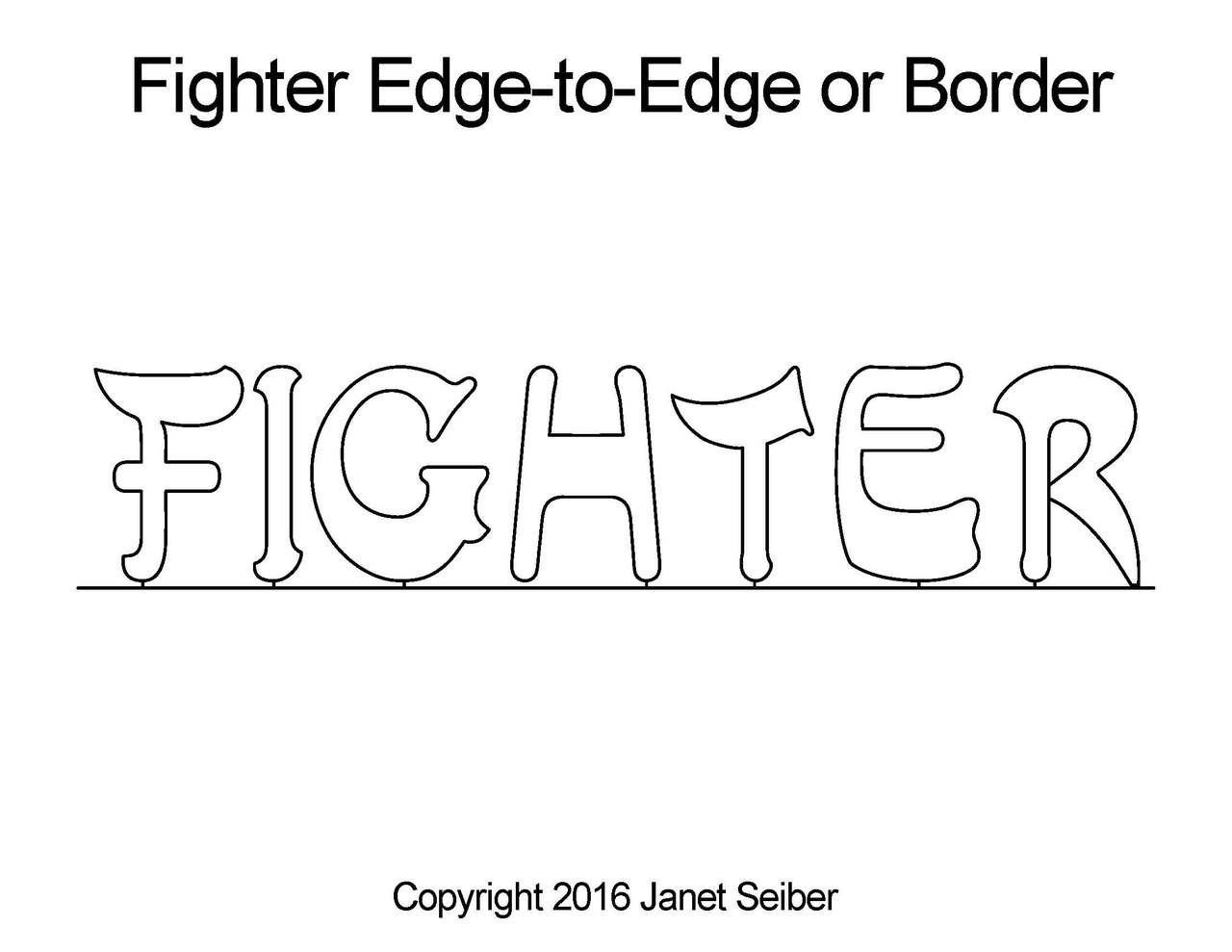 Fighter Edge-to-Edge / Border by Janet Seiber For Sale