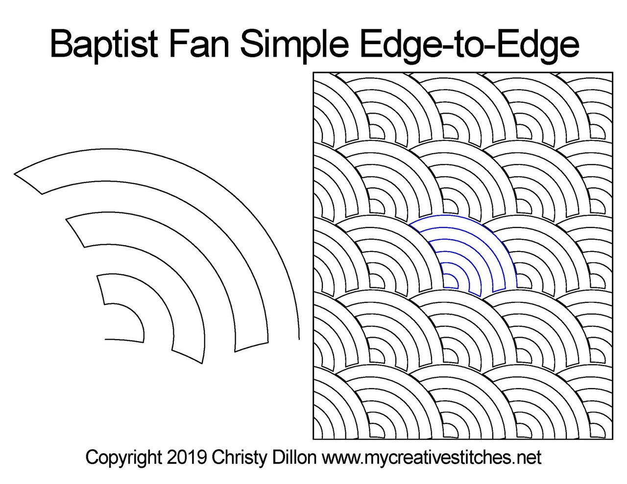 Baptist Fan Simple Edge-to-Edge Digital Quilting Patterns baptist-fan-simple-edge-to-edge-digital-quilting-patterns
