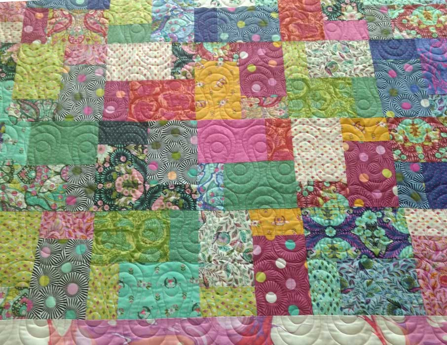 Computerized Quilting Pattern Ribbon Candy Pearls Edge-to-Edge