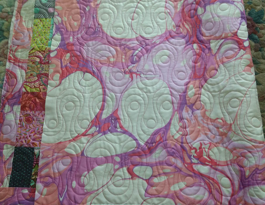 Computerized Quilting Pattern Ribbon Candy Pearls Edge-to-Edge