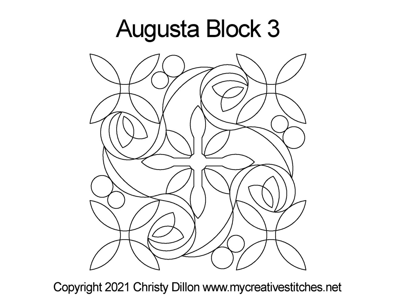 Computerized Quilting Pattern Augusta Block 3