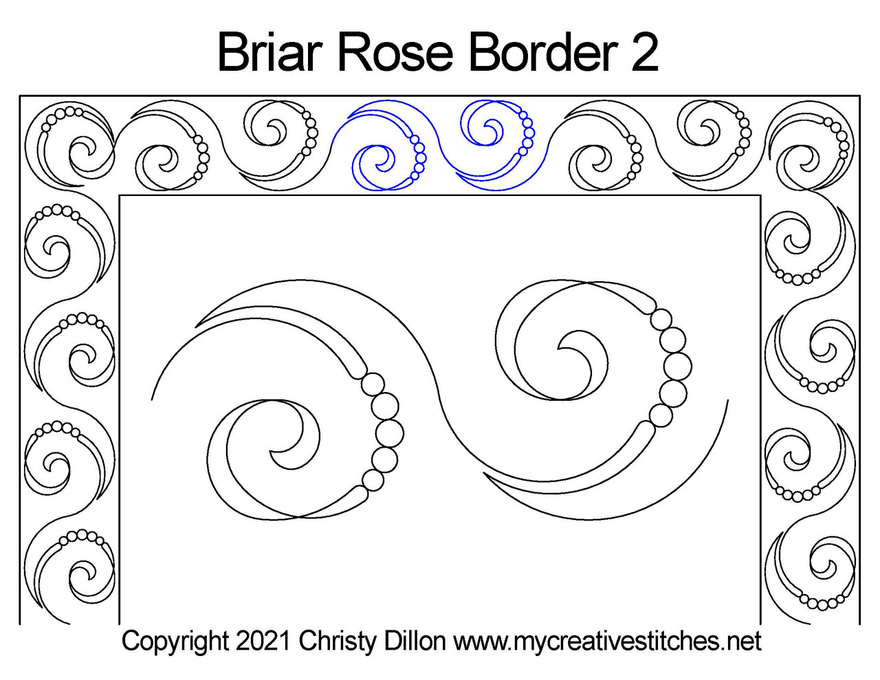 Computerized Quilting Pattern Briar Rose Border 2 computerized-quilting-pattern-briar-rose-border-2