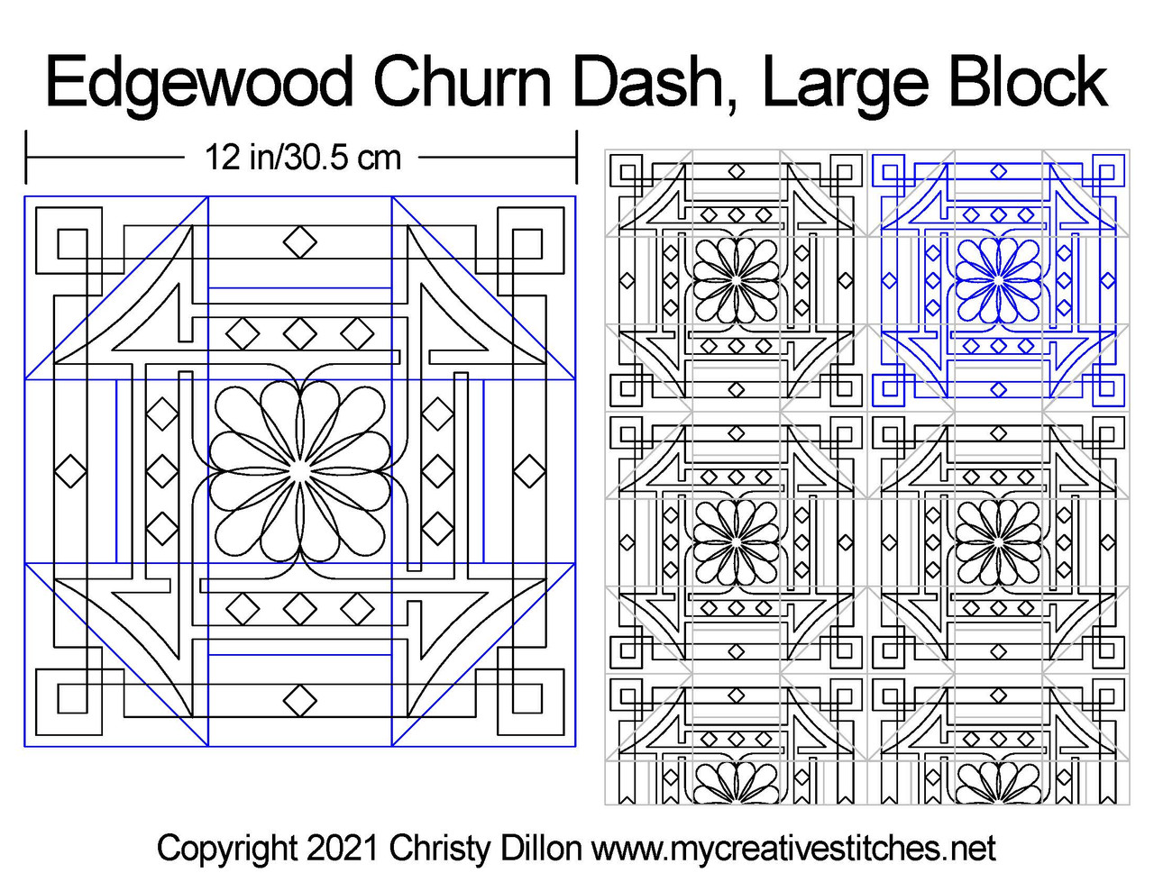 Edgewood Churn Dash Large Block