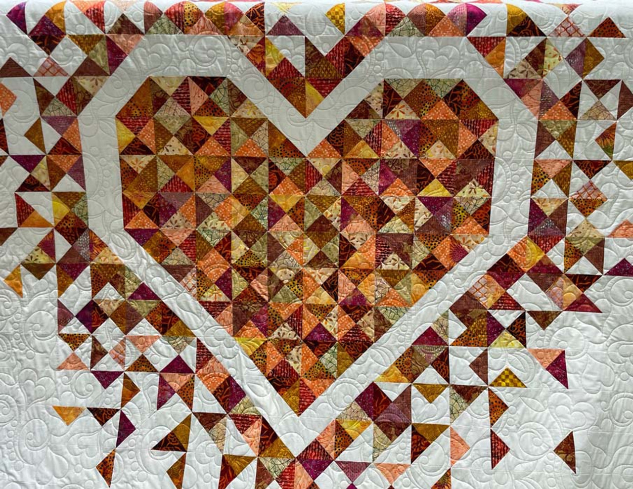 Blooming Love PAPER longarm quilting pantograph design by Timeless Quilting  Designs