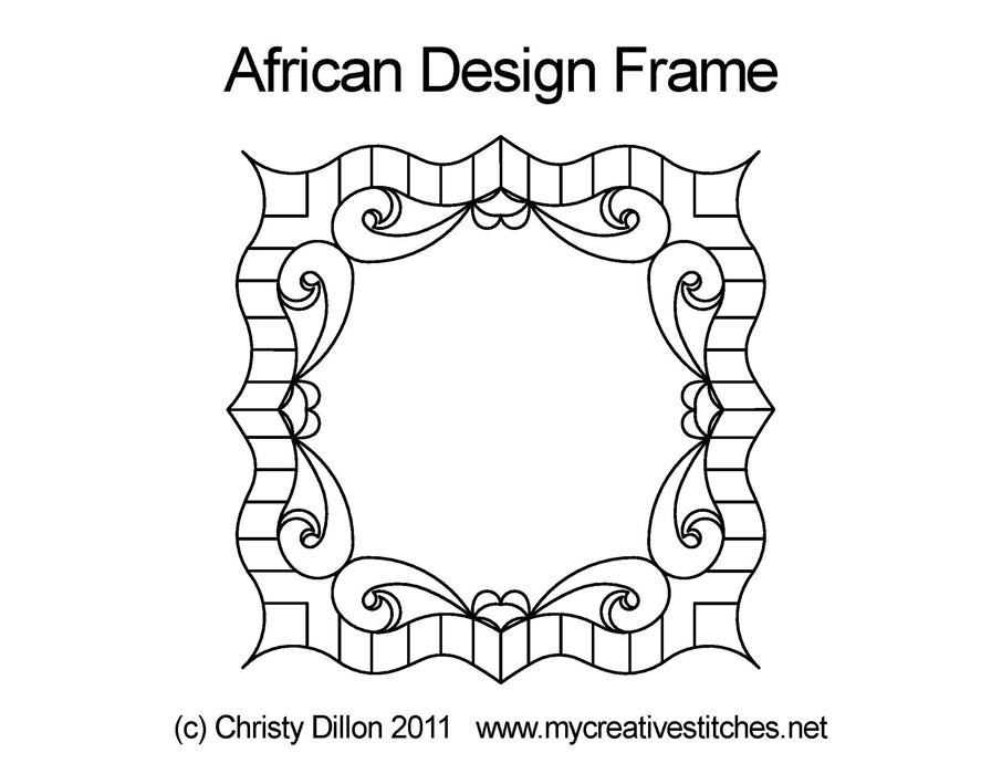 African Designs Frame - My Creative Stitches
