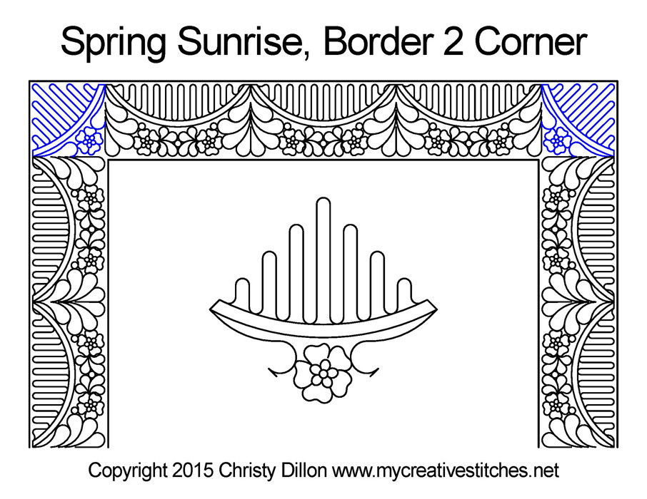 Spring Sunrise Border 3 - My Creative Stitches