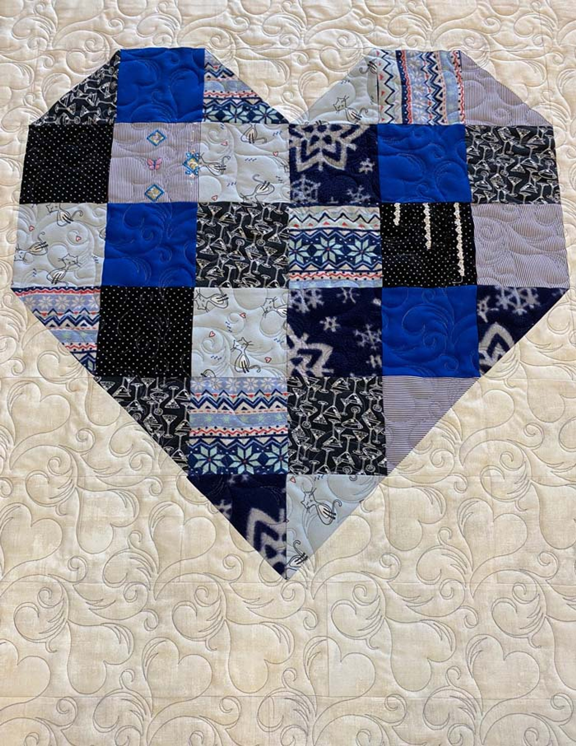 Computerized Quilting Pattern You Have My Heart Edge-to-Edge