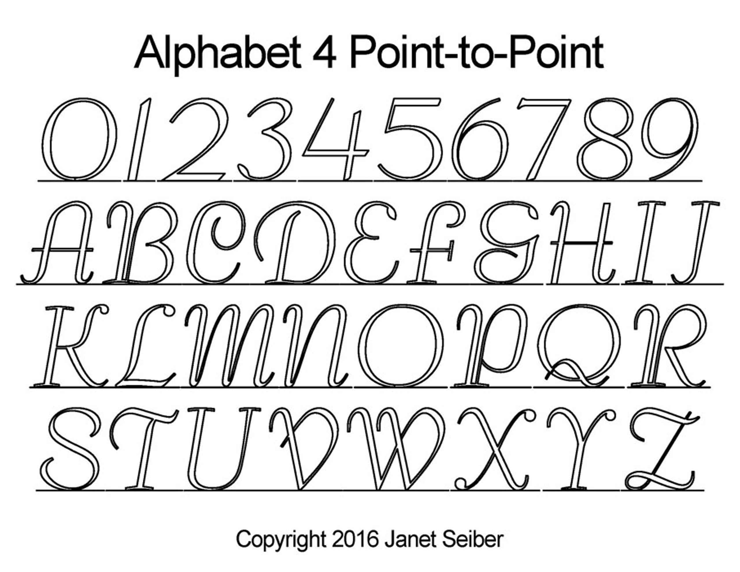 Alphabet by Seiber Longarm Digital Quilting Designs