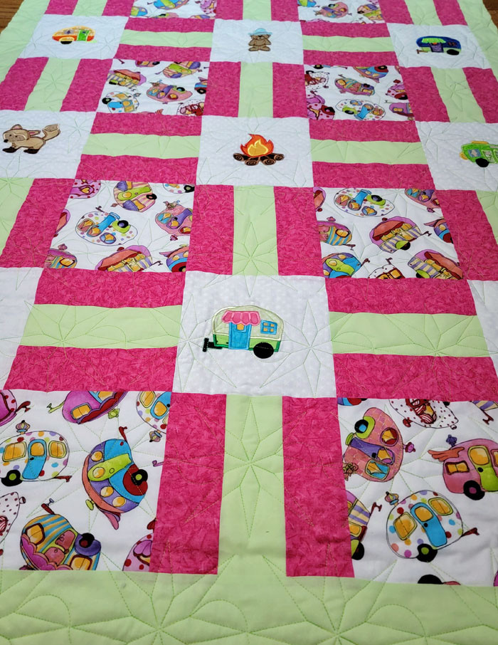 Computerized Quilting Compass Rose Edge-to-Edge