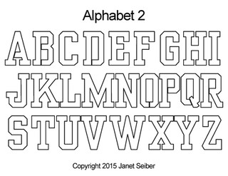 Alphabet by Janet Seiber | Longarm Digital Quilting Designs