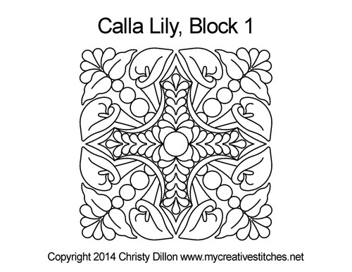 Calla Lily Block 1