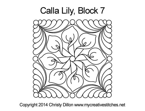 Calla Lily Block 7