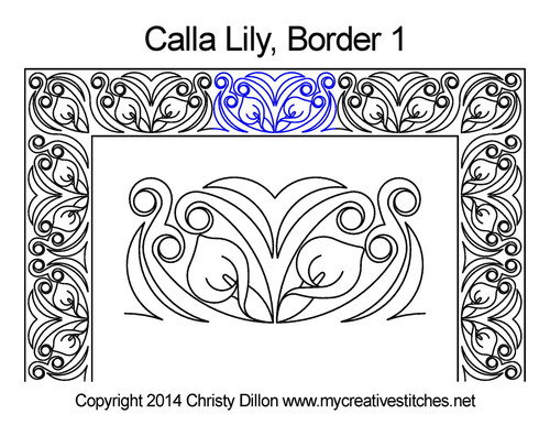 Calla Lily Border 1 quilt pattern