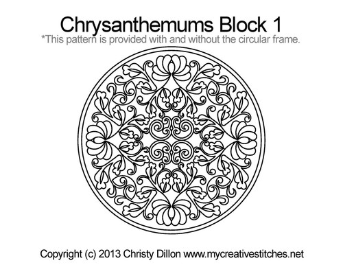 Chrysanthemums Block 1