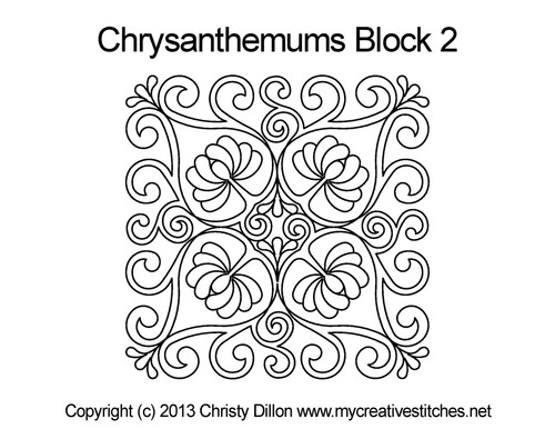 Chrysanthemums, Block 2