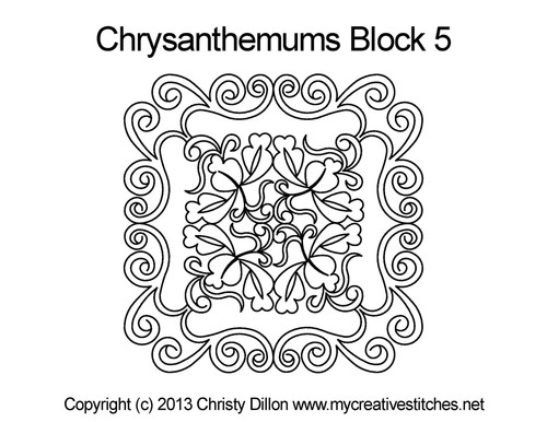 Chrysanthemums Block 5