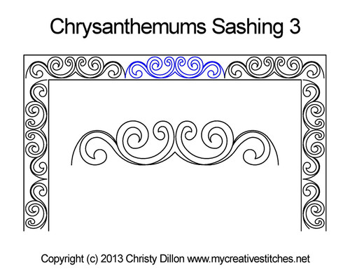 Chrysanthemums, Sashing 3